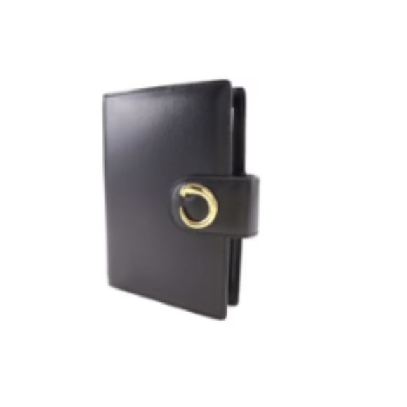 Cartier Panther Leather Planner Agenda Notebook Desk Diary Black VINTAGE - Picture 2 of 12